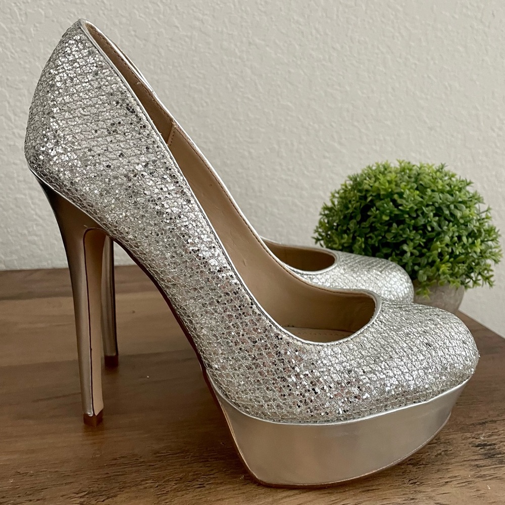 ALDO Silver Sparkly high heels - Picture 4 of 10